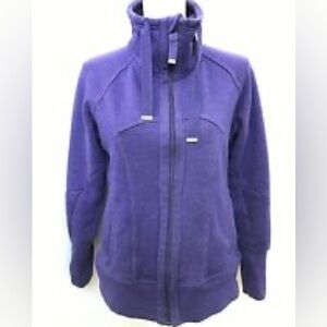 Mondetta full zipper Jacket high neck sweatshirt thumb holes fleece lined size M